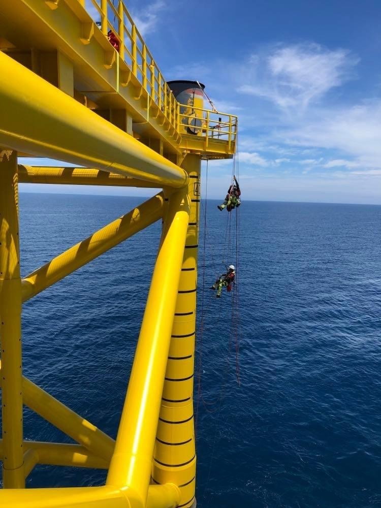 離岸平台 繩索作業